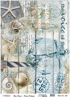 Cadence Rijstpapier - Vintage Anchor, Shells Nr. 360