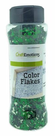 CraftEmotions Color Flakes - Granite Green Black
